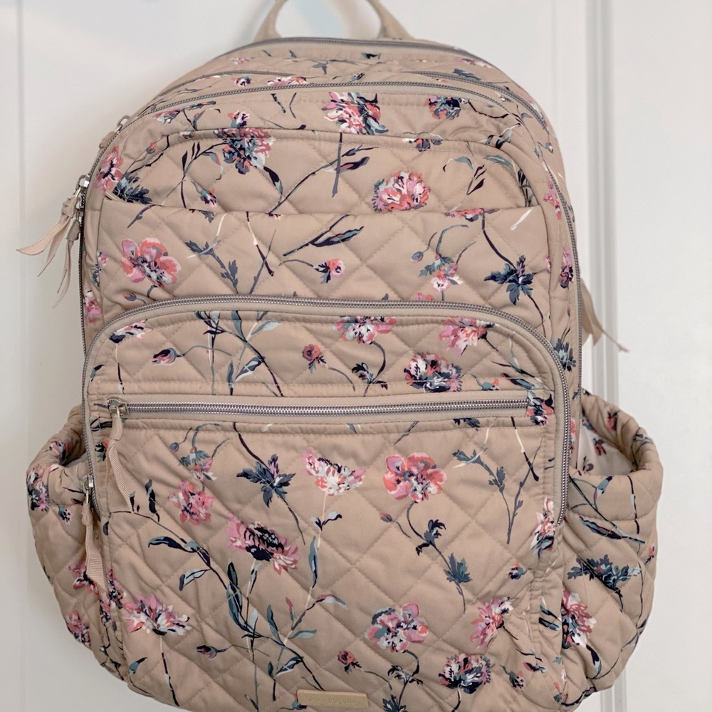 Vera Bradley XL Campus Backpack - Strawflowers